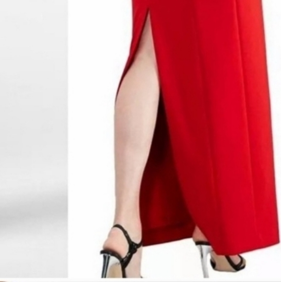 Calvin Klein One Shoulder Gown Size 8 - Picture 3 of 4